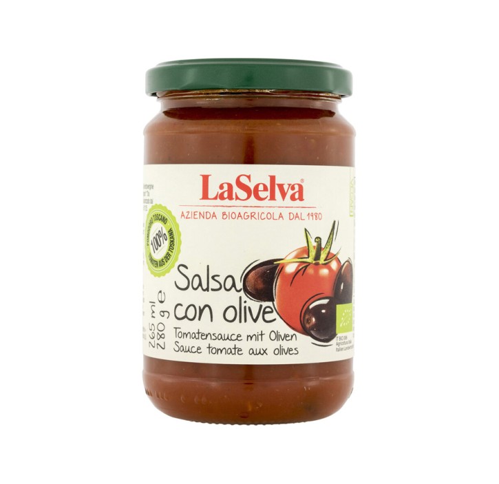 Tomatensauce mit Oliven bio 280g LaSelva