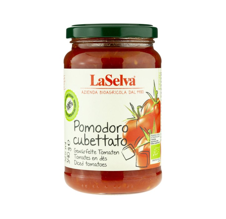 Pomodoro cubettato - Gewürfelte Tomaten bio 340g LaSelva
