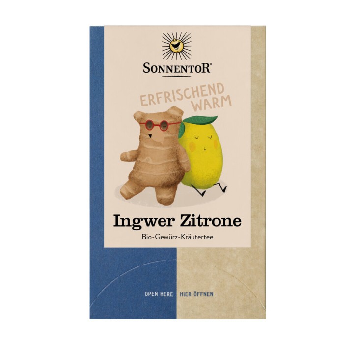 Ingwer Zitrone Tee bio 18 Beutel Sonnentor